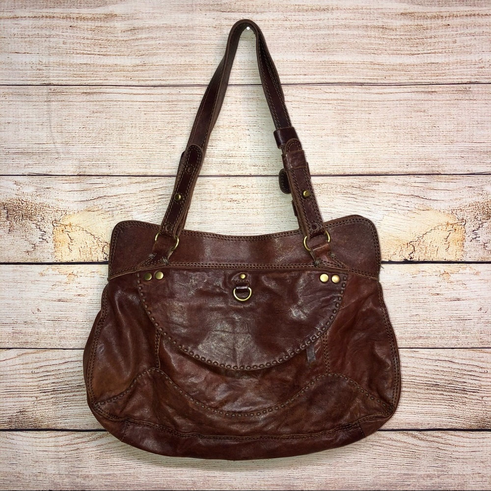 Lucky Brand Vintage Inspired Leather Satchel